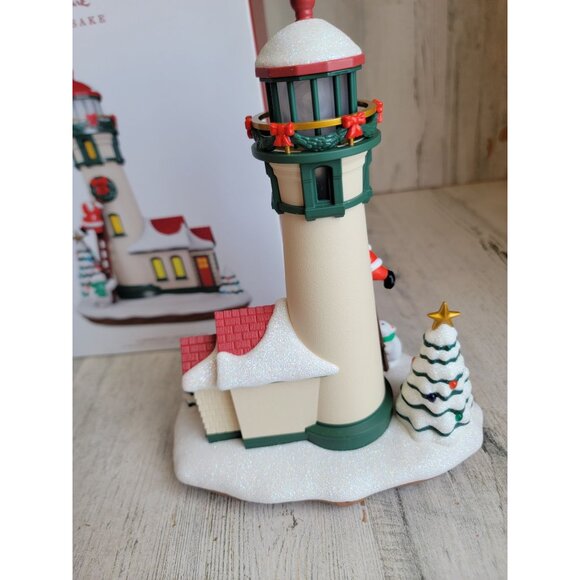Hallmark NEW Santa ladder polar bear luminous Lighthouse magic table top Xmas - Picture 4 of 8